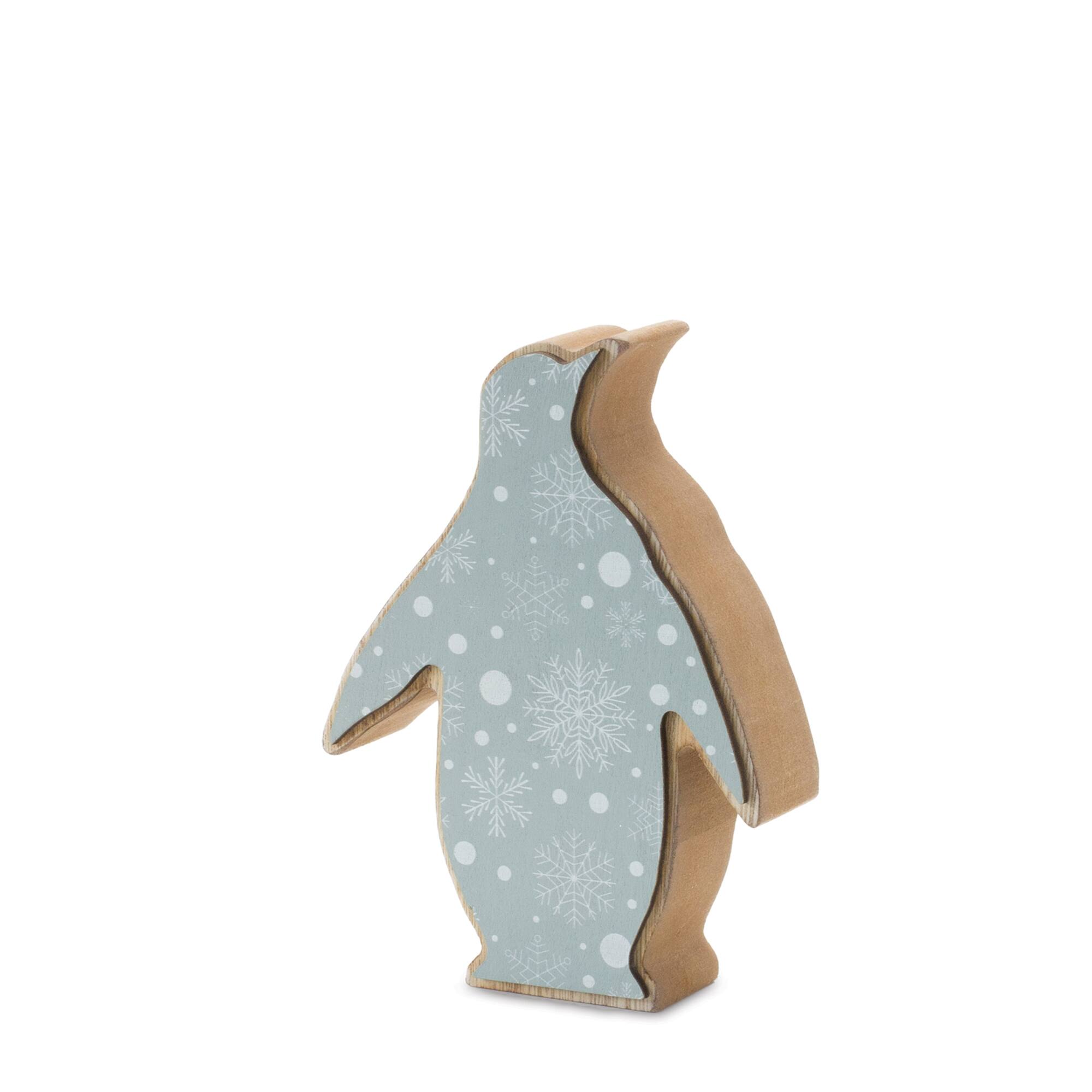 Wood Penguin Décor Set, 6" & 8"